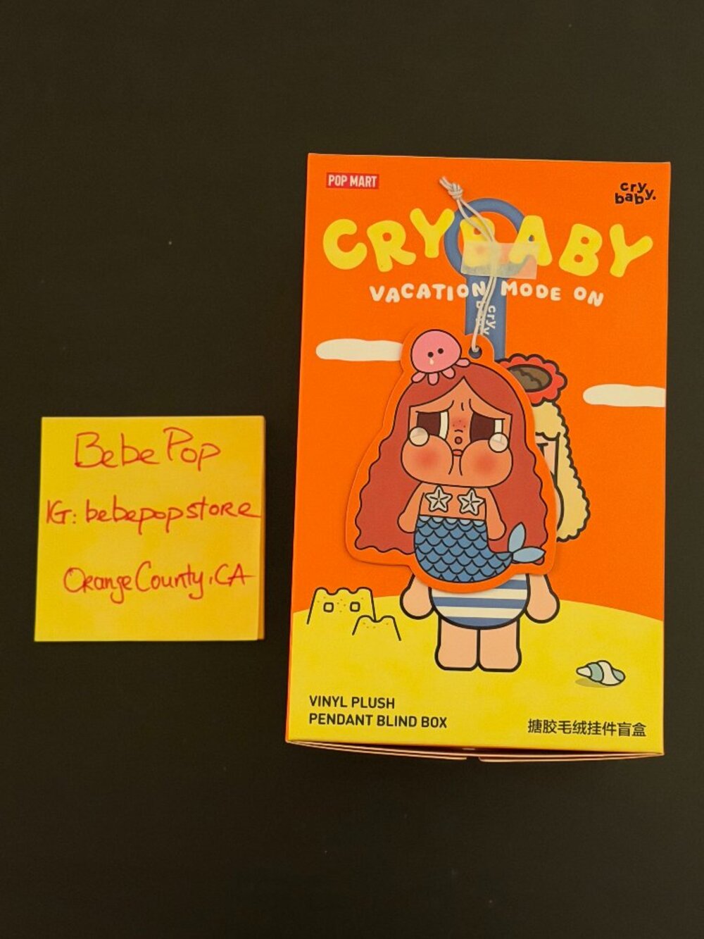 MERMAID TEARS Crybaby Vacation Mode On Series-Vinyl Plush Pendant Blind Box